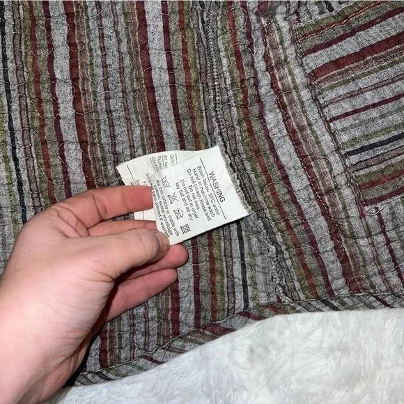 Vintage Quilted Patchwork Earth Toned / Neutral Button Up Jacket/Cardigan Medium - Picture 4 of 7